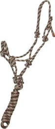 Gatsby Classic Cowboy Halter With Lead (Color: Brown/Beige, size: Horse)