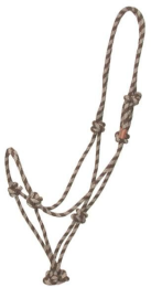 Gatsby Professional Cowboy Rope Halter (Color: Brown/Beige, size: Horse)