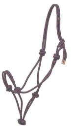 Gatsby Professional Cowboy Rope Halter (Color: Navy Blue/ Burgundy, size: Horse)