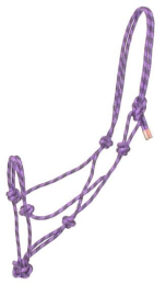 Gatsby Professional Cowboy Rope Halter (Color: Purple/Black, size: Horse)