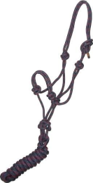 Gatsby Professional Cowboy Halter With Lead (Color: Navy Blue/ Burgundy, size: Horse)