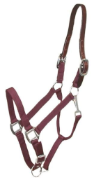 Gatsby Classic Nylon Breakaway Halter With Snap (Color: Burgundy, size: Cob)