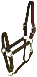 Gatsby Classic Nylon Breakaway Halter With Snap (Color: Brown, size: Horse)