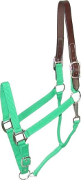 Gatsby Classic Nylon Breakaway Halter With Snap (Color: Green, size: Horse)