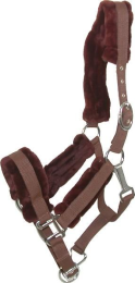 Gatsby Nylon Halter With Removable Fleece (Color: Brown, size: Cob)