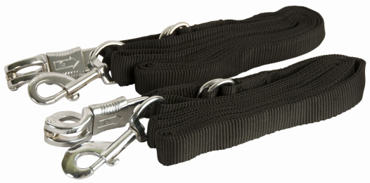 Gatsby Nylon Cross Ties With Panic Snap (Color: Black, size: 60"-110")