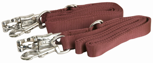 Gatsby Nylon Cross Ties With Panic Snap (Color: Burgundy, size: 60"-110")