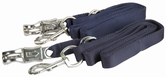 Gatsby Nylon Cross Ties With Panic Snap (Color: Navy, size: 60"-110")