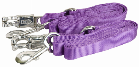 Gatsby Nylon Cross Ties With Panic Snap (Color: Purple, size: 60"-110")