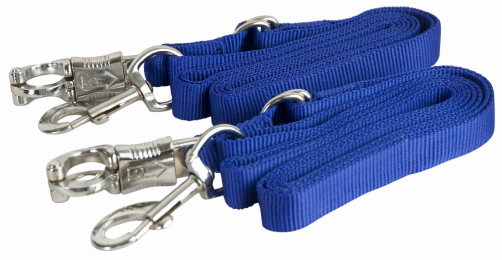 Gatsby Nylon Cross Ties With Panic Snap (Color: Royal Blue, size: 60"-110")