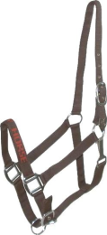 Gatsby I LOVE MY HORSE Nylon Halter (Color: Brown, size: Horse)