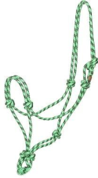 Gatsby Classic Cowboy Rope Halter (Color: Lime Green/Black, size: Horse)