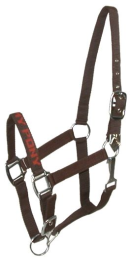 Gatsby I LOVE MY PONY Nylon Halter (Color: Brown, size: Med-Lrg Pony)