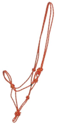 Gatsby Classic Cowboy Rope Halter (Color: Red/Gold, size: Horse)