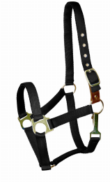 Gatsby Ultra Soft Nylon Safety Halter (Color: Black, size: Pony)