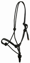 Gatsby Classic Cowboy Rope Halter (Color: Black, size: Horse)