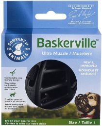 Baskerville Ultra Muzzle for Dogs (size: Size 1 - Dogs 10-15 lbs - (Nose Circumference 8.6"))