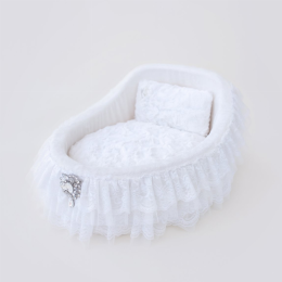 Crib Dog Bed (Color: Snow White, size: One Size)