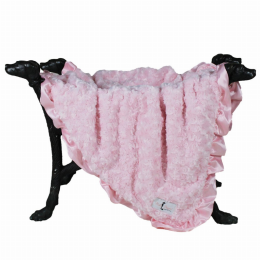 Ruffle Baby Dog Blanket (Color: Baby Pink, size: Throw)