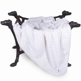 Paris Dog Blanket (Color: Ivory, size: Throw)