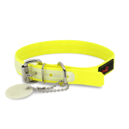 Play Glow Collar (Color: Yellow, size: 3/4"x14")