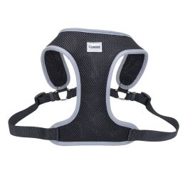 Coastal Pet Comfort Soft Reflective Wrap Adjustable Dog Harness - Black (size: Large - 28-36" Girth - (1" Straps))