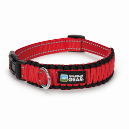 GG Reflective Paracord Collar (Color: Red, size: large)