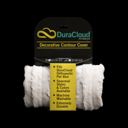 DuraCloud Orthopedic Pet Bed and Crate Pad Contour Cover (Color: Sand, size: small)