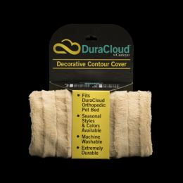 DuraCloud Orthopedic Pet Bed and Crate Pad Contour Cover (Color: Camel, size: small)