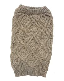 Outdoor Dog Fisherman Dog Sweater - Taupe (size: X-Small (8"-10" Neck to Tail))