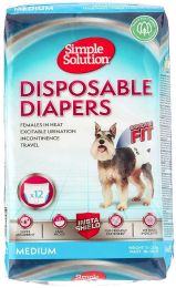 Simple Solution Disposable Diapers (size: Medium - 12 Count - (Waist 16.5"-21"))