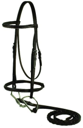 Gatsby Plain Raised Bridle (Color: Havanna, size: Horse)