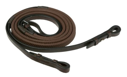 Gatsby Rubber Reins (Color: Havanna, size: 1/2 Horse)