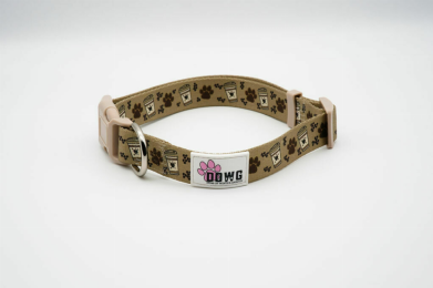 The Dowg Dog Collar (Color: Caffeine and Canines, size: Small/Medium)