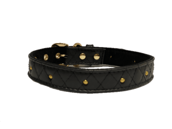 Quilt Collar (Color: Black, size: S)