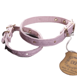 Quilt Dog Collar (Color: Pink, size: L)