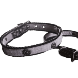 Gasparilla Collar (Color: Black & Grey, size: L)