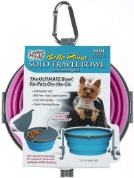 Loving Pets Bella Roma Pink Travel Bowl (size: 1 count - Small)