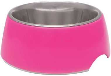 Loving Pets Hot Pink Retro Bowl (size: 1 count - X-Small)