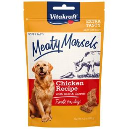 Vitakraft Meaty Morsels Mini Chicken Recipe with Beef and Carrots Dog Treat (size: 4.2 oz)