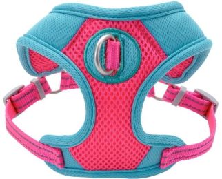 Coastal Pet Pro Reflective Mesh Dog Harness Fuchia with Teal 5/8" (size: X-Small)